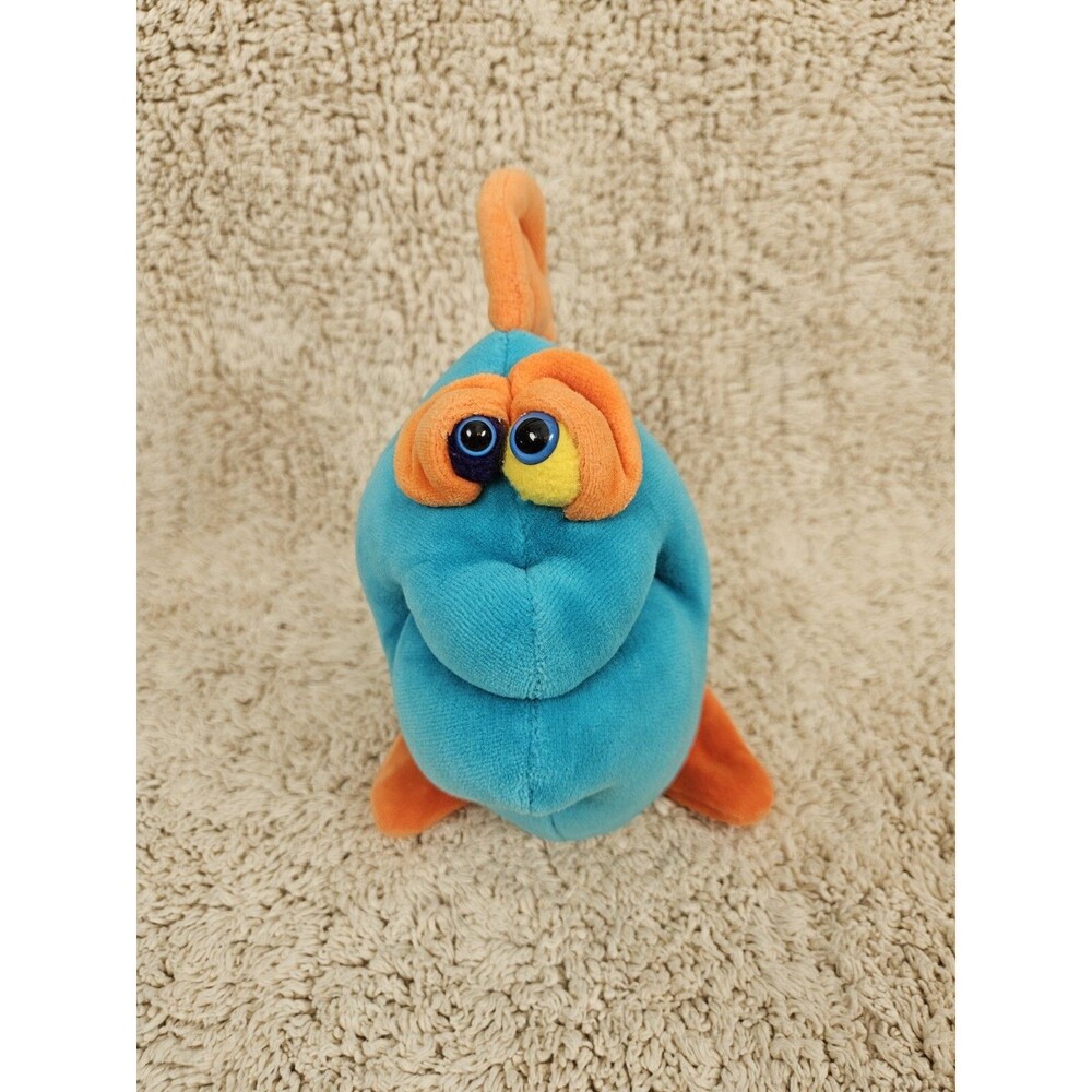 Jennifer Mazur Funny Friends Stuffed Plush Teal Turquoise Orange Fish Swelleye